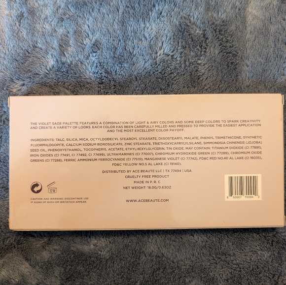 Ace Beaute Violet Sage Eyeshadow Palette 0.63oz 18g - Picture 2 of 6